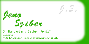 jeno sziber business card